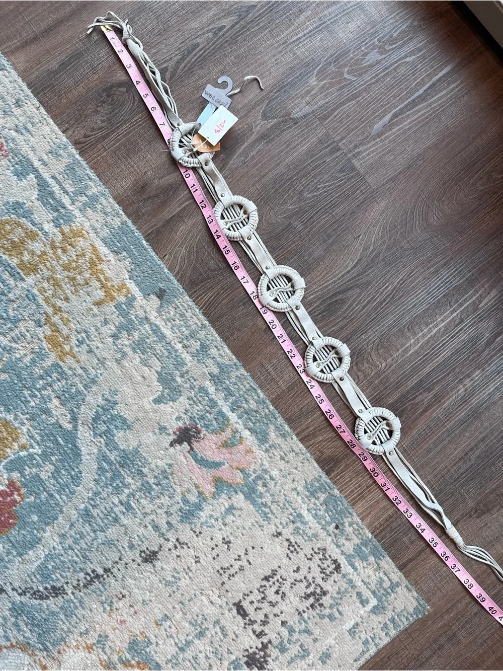 Vintage Wet Seal Suede Leather Circle Fringe Belt Y2K